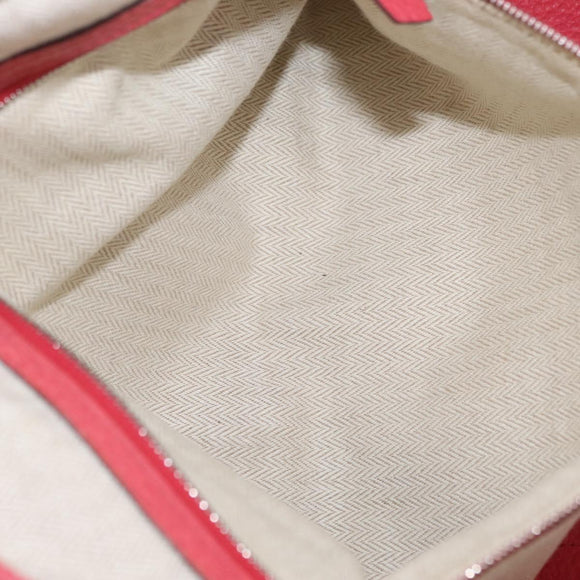 HERMES Garden Party PM Tote Bag Leather Pink Silver Auth ka6450V