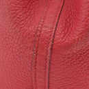HERMES Garden Party PM Tote Bag Leather Pink Silver Auth ka6450V-4