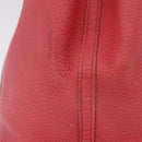 HERMES Garden Party PM Tote Bag Leather Pink Silver Auth ka6450V-6