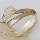 LOEWE Hand Bag Leather Gold Auth ka6452A-14