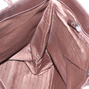 BURBERRY Nova Check Hand Bag PVC Leather Beige Silver Auth ka6453-18