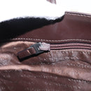 BURBERRY Nova Check Hand Bag PVC Leather Beige Silver Auth ka6453-19