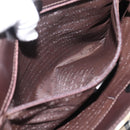 BURBERRY Nova Check Hand Bag PVC Leather Beige Silver Auth ka6453-12