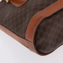CELINE Macadam Tote Bag PVC Brown Gold Tone Auth ka6459-18