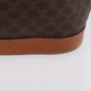 CELINE Macadam Tote Bag PVC Brown Gold Tone Auth ka6459-2