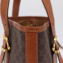 CELINE Macadam Tote Bag PVC Brown Gold Tone Auth ka6459-5
