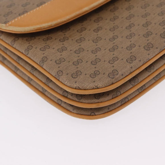 GUCCI Micro GG Shoulder Bag PVC Beige Gold Tone 004 106 0024 Auth ka6460