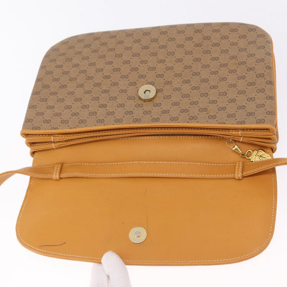 GUCCI Micro GG Shoulder Bag PVC Beige Gold Tone 004 106 0024 Auth ka6460
