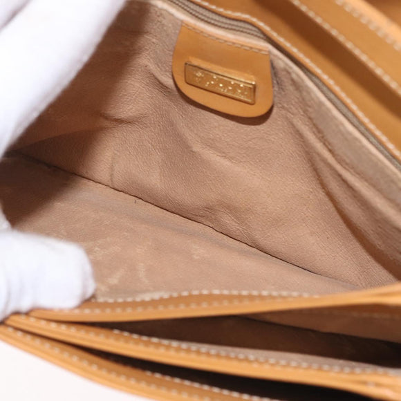 GUCCI Micro GG Shoulder Bag PVC Beige Gold Tone 004 106 0024 Auth ka6460