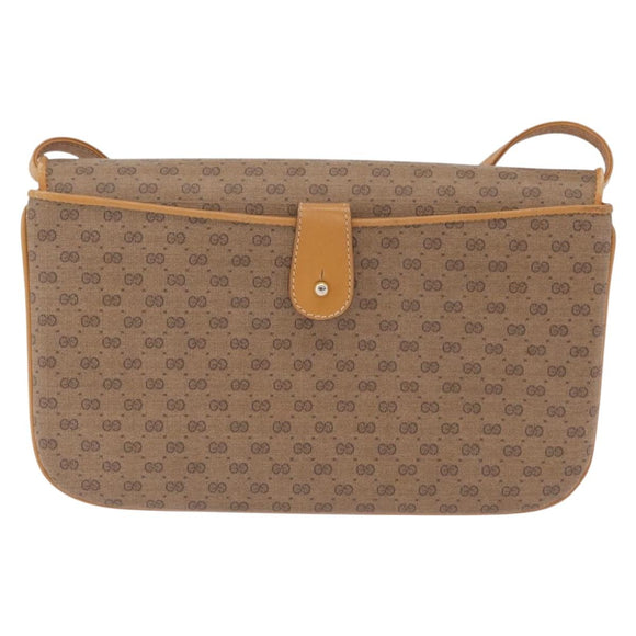 GUCCI Micro GG Shoulder Bag PVC Beige Gold Tone 004 106 0024 Auth ka6460