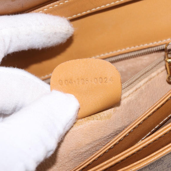 GUCCI Micro GG Shoulder Bag PVC Beige Gold Tone 004 106 0024 Auth ka6460