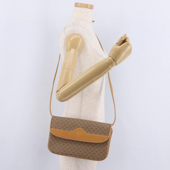 GUCCI Micro GG Shoulder Bag PVC Beige Gold Tone 004 106 0024 Auth ka6460