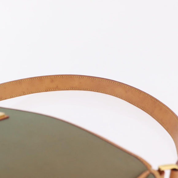 BURBERRY Shoulder Bag Canvas Beige Gold Tone Auth ka6461