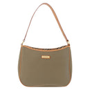 BURBERRY Shoulder Bag Canvas Beige Gold Tone Auth ka6461-2