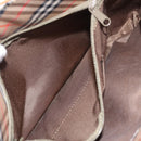 BURBERRY Shoulder Bag Canvas Beige Gold Tone Auth ka6461-27