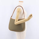 BURBERRY Shoulder Bag Canvas Beige Gold Tone Auth ka6461-28