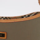 BURBERRY Shoulder Bag Canvas Beige Gold Tone Auth ka6461-3