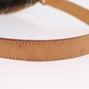 BURBERRY Shoulder Bag Canvas Beige Gold Tone Auth ka6461-9