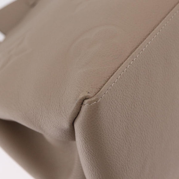 LOUIS VUITTON Monogram Empreinte Grand Palais MM Bag Beige M45833 Auth ka6462M