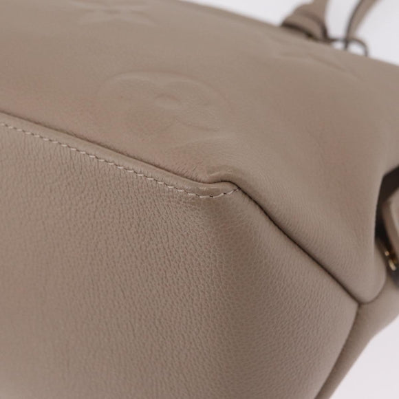 LOUIS VUITTON Monogram Empreinte Grand Palais MM Bag Beige M45833 Auth ka6462M