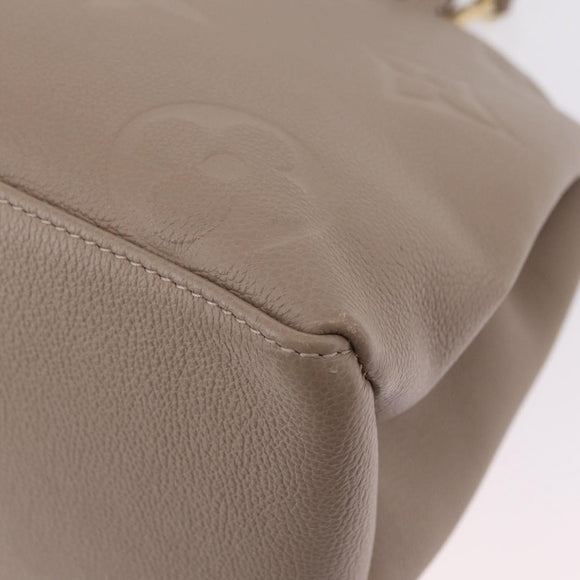 LOUIS VUITTON Monogram Empreinte Grand Palais MM Bag Beige M45833 Auth ka6462M