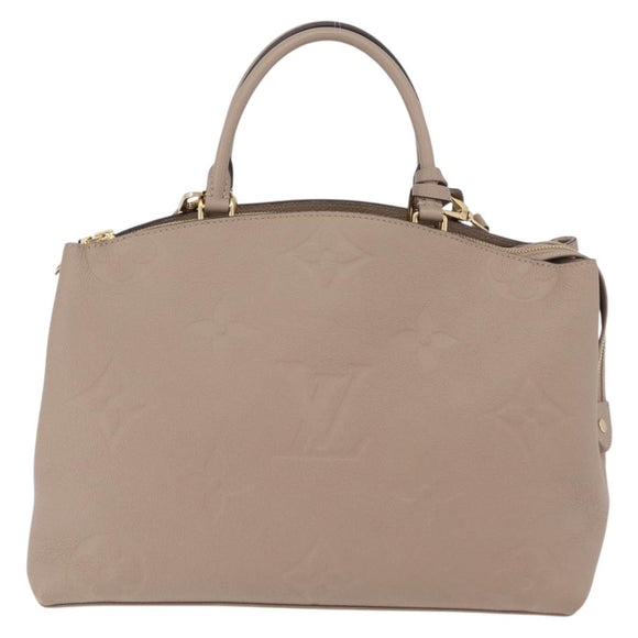 LOUIS VUITTON Monogram Empreinte Grand Palais MM Bag Beige M45833 Auth ka6462M