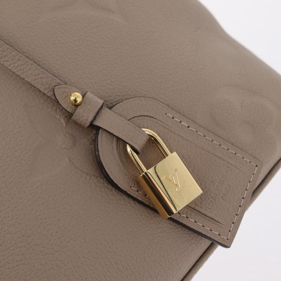 LOUIS VUITTON Monogram Empreinte Grand Palais MM Bag Beige M45833 Auth ka6462M
