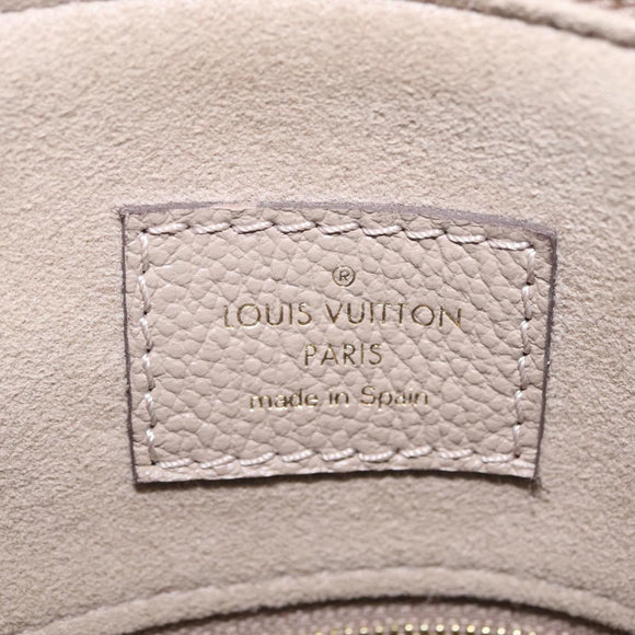 LOUIS VUITTON Monogram Empreinte Grand Palais MM Bag Beige M45833 Auth ka6462M