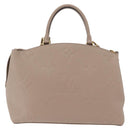 LOUIS VUITTON Monogram Empreinte Grand Palais MM Bag Beige M45833 Auth ka6462M-2