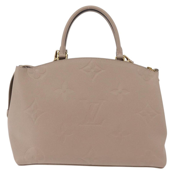 LOUIS VUITTON Monogram Empreinte Grand Palais MM Bag Beige M45833 Auth ka6462M