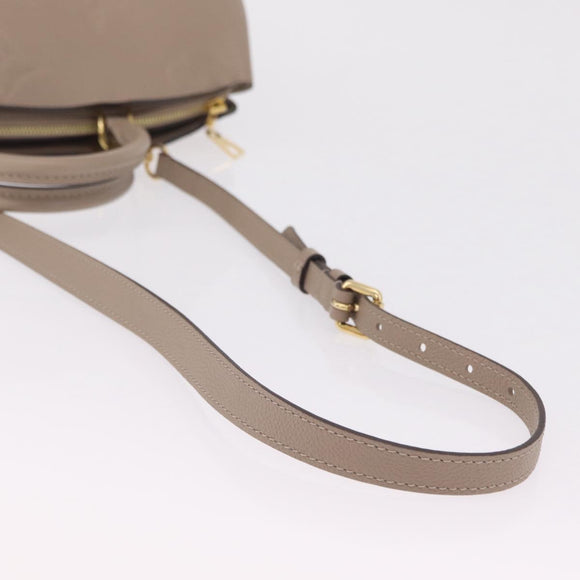 LOUIS VUITTON Monogram Empreinte Grand Palais MM Bag Beige M45833 Auth ka6462M