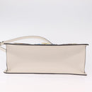 GUCCI Sylvie Sherry Line Hand Bag Leather 2way White Gold Tone Auth ka6465V-5