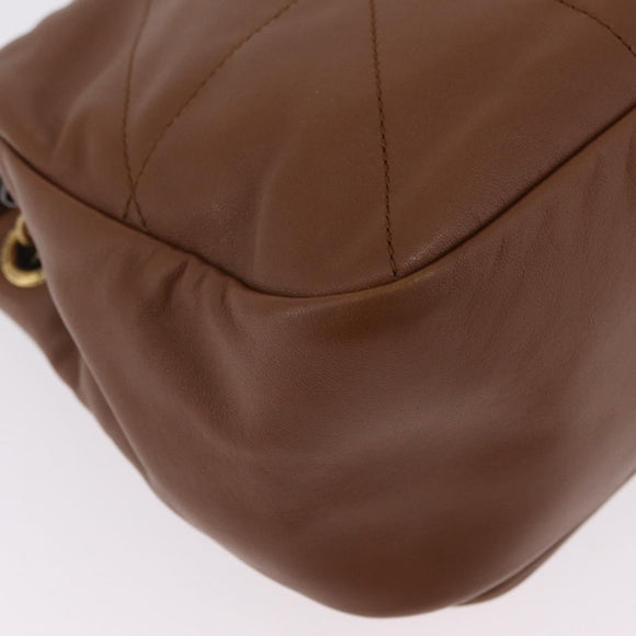 Saint Laurent Jamie Small Chain Shoulder Bag Leather Brown 763475 Auth ka6466SAM