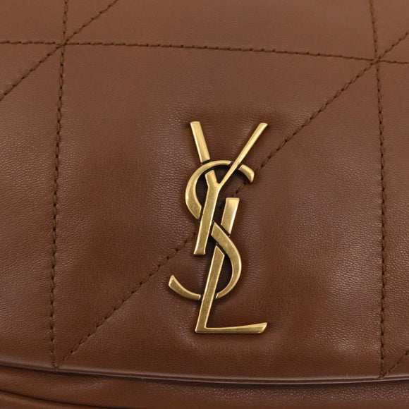 Saint Laurent Jamie Small Chain Shoulder Bag Leather Brown 763475 Auth ka6466SAM
