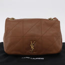 Saint Laurent Jamie Small Chain Shoulder Bag Leather Brown 763475 Auth ka6466SAM-12