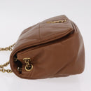 Saint Laurent Jamie Small Chain Shoulder Bag Leather Brown 763475 Auth ka6466SAM-4