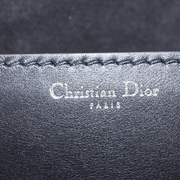 Christian Dior J'adior Chain Shoulder Bag Leather Black Silver Auth ka6468SAM