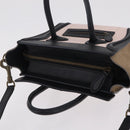CELINE Luggage Nano Shopper Hand Bag Leather 2way Pink Gold Tone Auth ka6469V-6