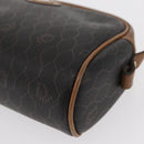 Christian Dior Honeycomb Canvas Shoulder Bag PVC Black Brown gold Auth ka647-15