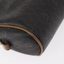 Christian Dior Honeycomb Canvas Shoulder Bag PVC Black Brown gold Auth ka647-16