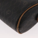 Christian Dior Honeycomb Canvas Shoulder Bag PVC Black Brown gold Auth ka647-17