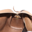 Christian Dior Honeycomb Canvas Shoulder Bag PVC Black Brown gold Auth ka647-19