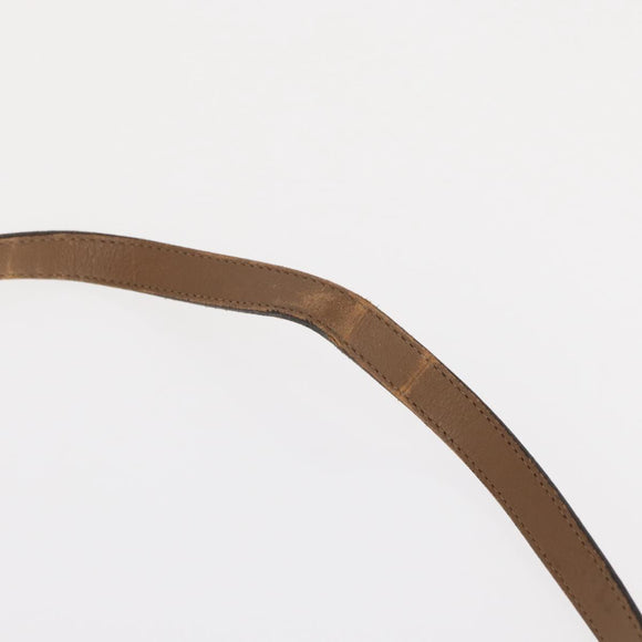 Christian Dior Honeycomb Canvas Shoulder Bag PVC Black Brown gold Auth ka647