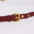 Miu Miu Madras Hand Bag Leather 2way Orange Gold Tone Auth ka6470A-16