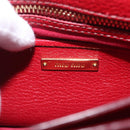 Miu Miu Madras Hand Bag Leather 2way Orange Gold Tone Auth ka6470A-29