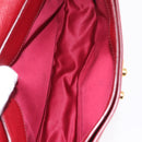 Miu Miu Madras Hand Bag Leather 2way Orange Gold Tone Auth ka6470A-11
