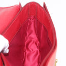 Miu Miu Madras Hand Bag Leather 2way Orange Gold Tone Auth ka6470A-30