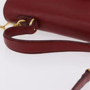 Miu Miu Madras Hand Bag Leather 2way Orange Gold Tone Auth ka6470A-8