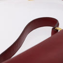 Miu Miu Madras Hand Bag Leather 2way Orange Gold Tone Auth ka6470A-14