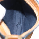 CELINE C Macadam Hand Bag Suede Blue Gold Tone Auth ka6473A-11